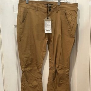 prAna Halle Straight Hiking Convertible Pant (Regular) Size 12- Earthbound Brown